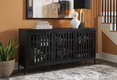 Fine Furniture & Decor - Ashley Furniture - Vallisburg Accent Cabinet - Accent Cabinet / Black/Natural - A4000644