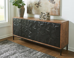 Fine Furniture & Decor - Ashley Furniture - Dorannby Accent Cabinet - Accent Cabinet / Black/Brown - A4000649