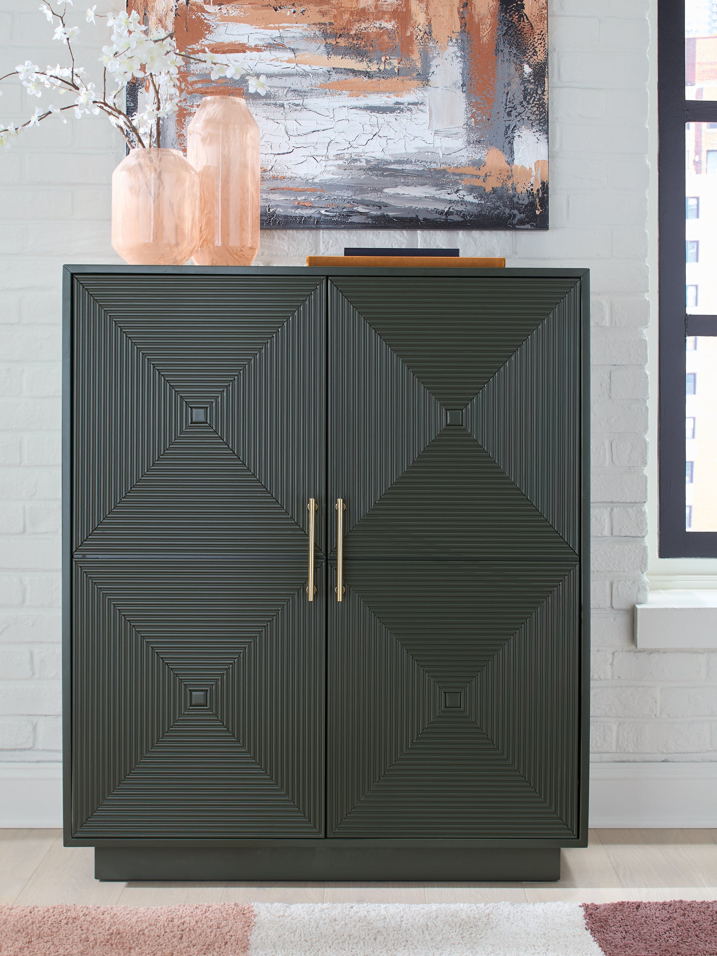 Fine Furniture & Decor - Ashley Furniture - Geirwood Accent Cabinet - Accent Cabinet / Dark Green - A4000676