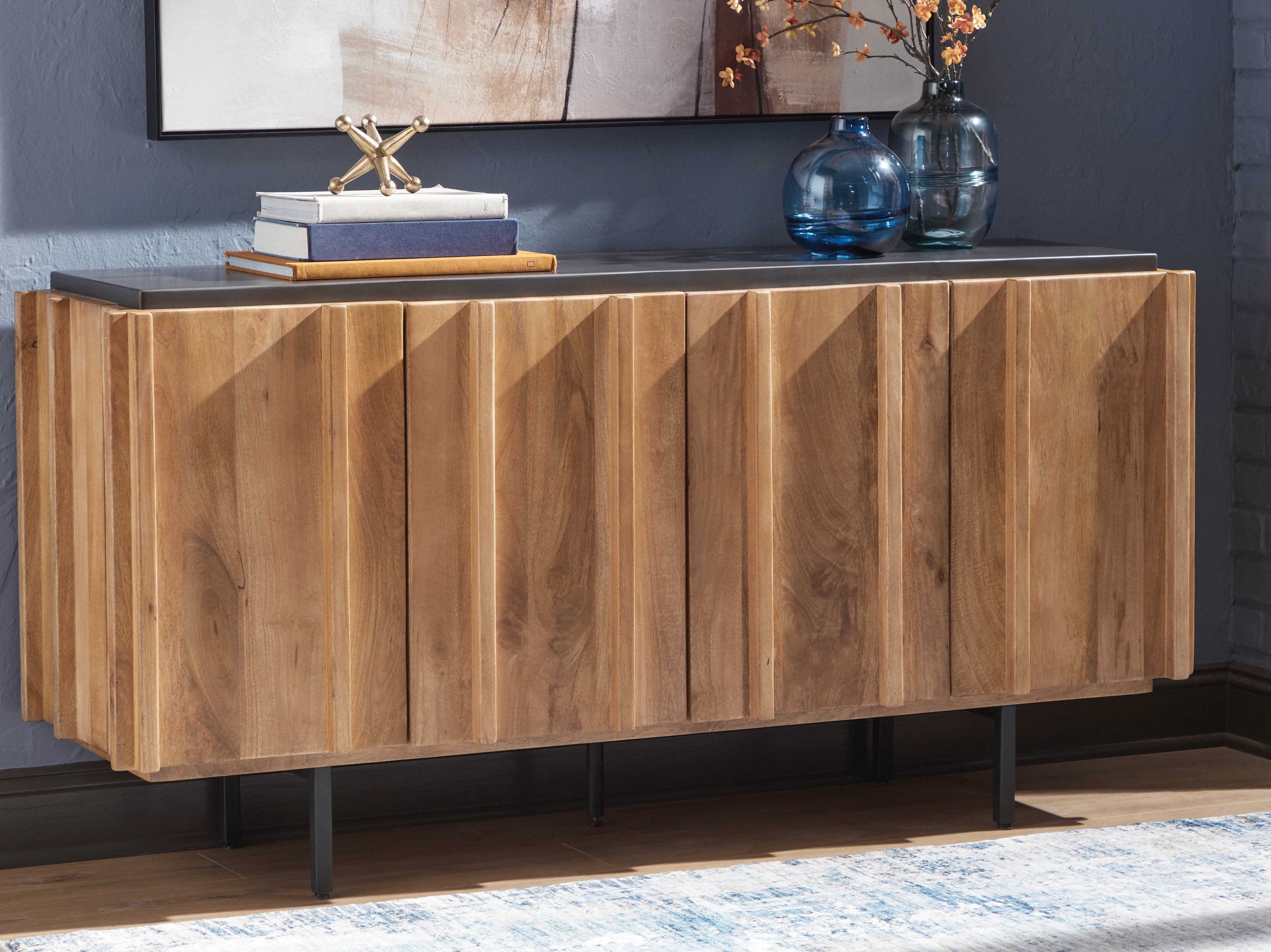 Fine Furniture & Decor - Ashley Furniture - Quintavious Accent Cabinet - Accent Cabinet / Brown/Charcoal - A4000685