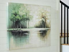 Fine Furniture & Decor - Ashley Furniture - Garlenridge Wall Decor - Wall Art / Green/Tan/White - A8000470