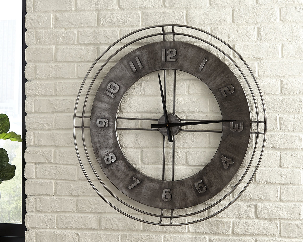 Fine Furniture & Decor - Ashley Furniture - Ana Sofia Wall Decor - Wall Clock / Antique Gray - A8010068