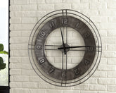 Fine Furniture & Decor - Ashley Furniture - Ana Sofia Wall Decor - Wall Clock / Antique Gray - A8010068