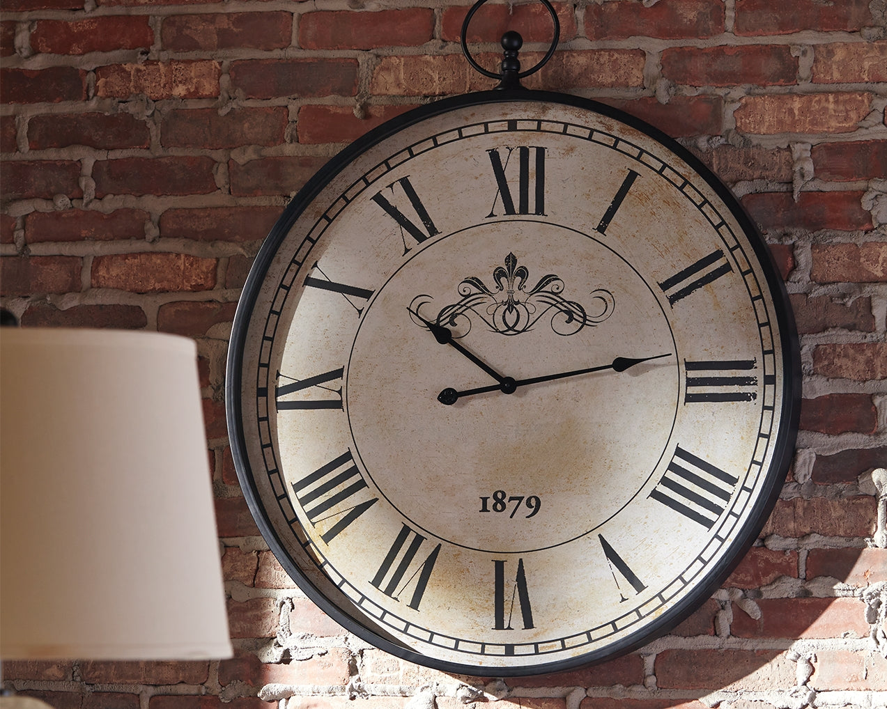 Fine Furniture & Decor - Ashley Furniture - Augustina Wall Decor - Wall Clock / Antique Black - A8010110