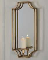 Fine Furniture & Decor - Ashley Furniture - Dumi Wall Decor - Wall Sconce / Gold Finish - A8010153