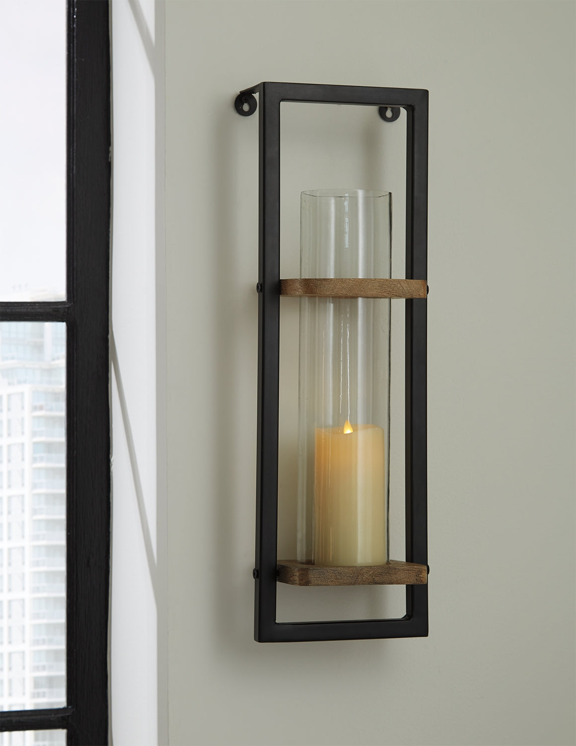 Fine Furniture & Decor - Ashley Furniture - Colburn Wall Decor - Wall Sconce / Natural/Black - A8010171