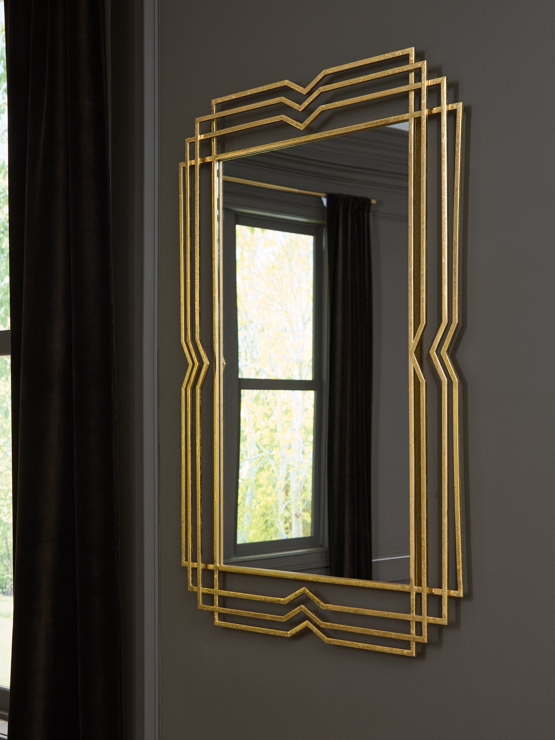 Fine Furniture & Decor - Ashley Furniture - Claybrook Mirror - Accent Mirror / Gold Finish - A8010349
