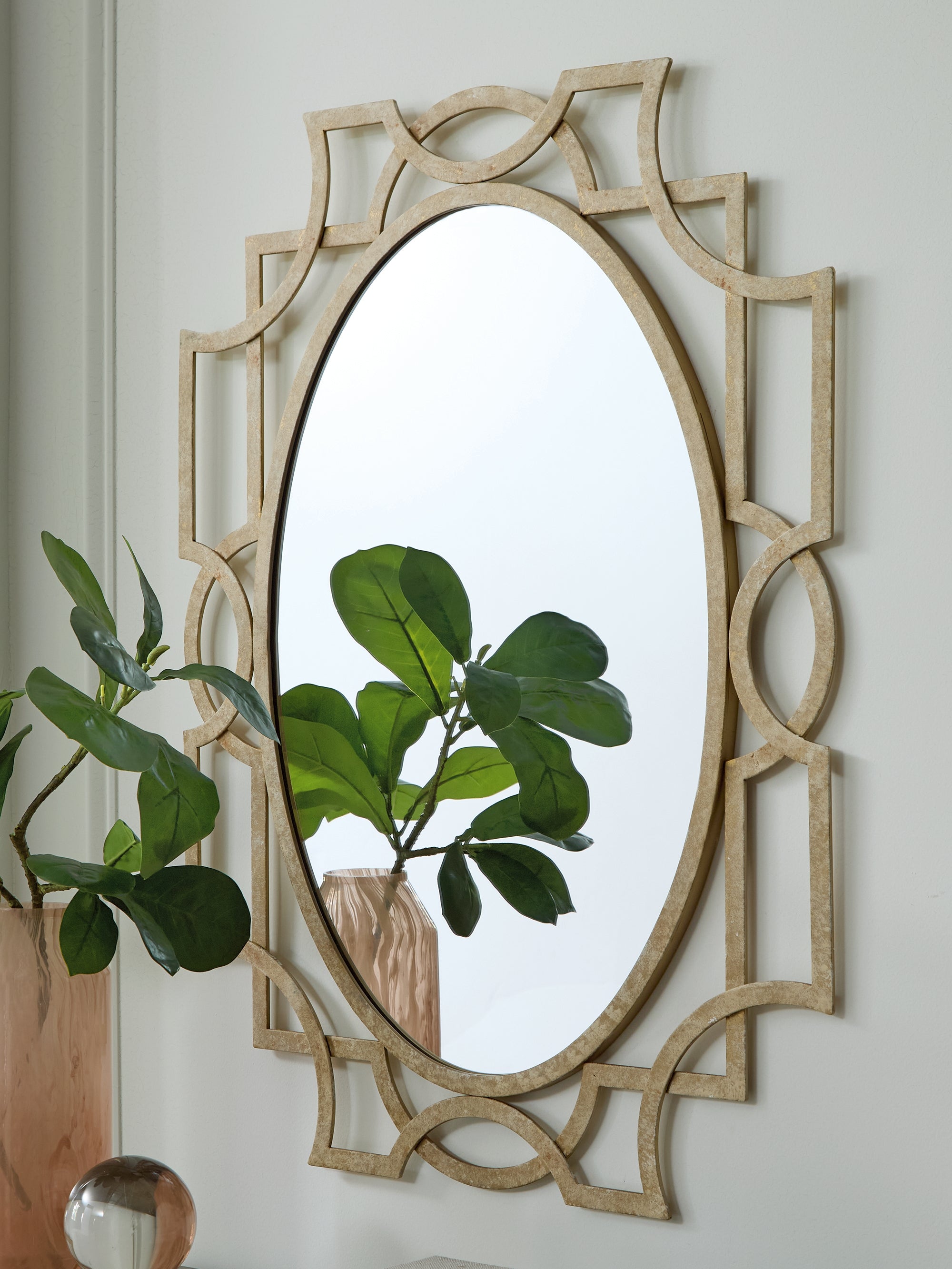 Fine Furniture & Decor - Ashley Furniture - Fulkmore Mirror - Accent Mirror / Antique Gold Finish - A8010350