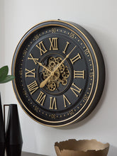 Fine Furniture & Decor - Ashley Furniture - Dairton Wall Decor - Wall Clock / Black/Gold Finish - A8010385