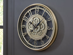 Fine Furniture & Decor - Ashley Furniture - Gilover Wall Decor - Wall Clock / Champagne Finish - A8010386