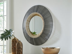 Fine Furniture & Decor - Ashley Furniture - Dallmen Mirror - Accent Mirror / Black/Gold Finish - A8010407