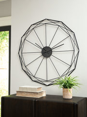 Fine Furniture & Decor - Ashley Furniture - Arkthorne Wall Decor - Wall Clock / Black - A8010429