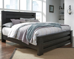 Fine Furniture & Decor - Ashley Furniture - Brinxton Bedroom - King Panel Bed / Charcoal - B249B4