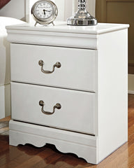 Fine Furniture & Decor - Ashley Furniture - Anarasia Bedroom - Two Drawer Night Stand / White - B129-92