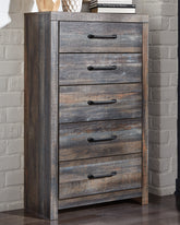 Fine Furniture & Decor - Ashley Furniture - Drystan Bedroom - King Panel Bed with 4 Storage Drawers / Multi - B211B54