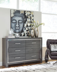 Fine Furniture & Decor - Ashley Furniture - Lodanna Bedroom - Five Drawer Chest / Gray - B214-46