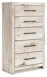 Fine Furniture & Decor - Ashley Furniture - Lawroy Bedroom - Full Panel Bed with Storage / Light Natural - B2310B42