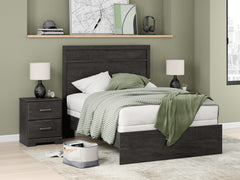 Fine Furniture & Decor - Ashley Furniture - Belachime Bedroom - Twin Panel Bed / Charcoal - B2589B11