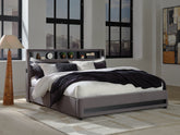 Fine Furniture & Decor - Ashley Furniture - Verishaw Bedroom - King Upholstered Bed / Gray - PCB2721B21