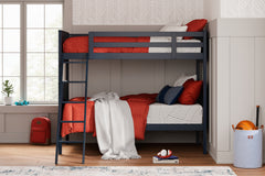 Fine Furniture & Decor - Ashley Furniture - Nextonfort Bedroom - Twin over Twin Bunk Bed / Blue - B396B2
