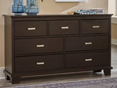 Fine Furniture & Decor - Ashley Furniture - Covetown Bedroom - Dresser and Mirror / Dark Brown - B441B1