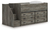 Fine Furniture & Decor - Ashley Furniture - Frandern Twin Loft Bed with Drawer Storage - Twin Loft Bed with Drawer Storage / Warm Gray - B4480B26