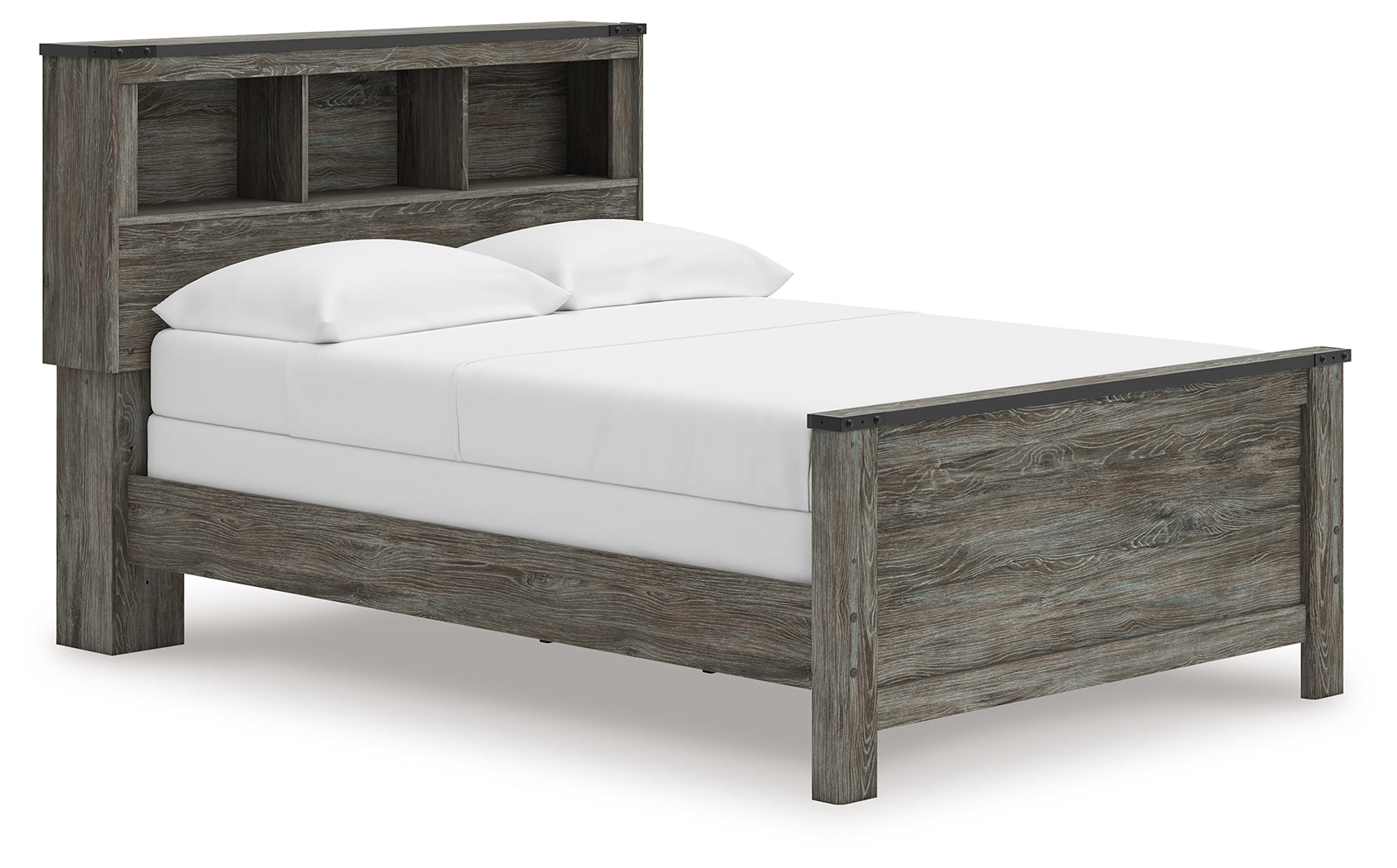 Fine Furniture & Decor - Ashley Furniture - Frandern Bedroom - Full Bookcase Panel Bed / Gray - B4480B3
