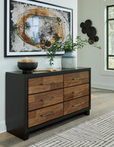 Fine Furniture & Decor - Ashley Furniture - Kraeburn Bedroom - Queen Panel Storage Bed / Brown/Black - B496B6