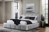 Fine Furniture & Decor - Ashley Furniture - Grendusk Bedroom - California King Upholstered Bed / Light Gray - PCB584B3
