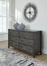 Fine Furniture & Decor - Ashley Furniture - Montillan Bedroom - Dresser and Mirror / Grayish Brown - B651B1