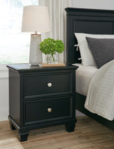 Fine Furniture & Decor - Ashley Furniture - Lanolee Bedroom - California King Panel Storage Bed / Black - B687B20