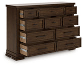Fine Furniture & Decor - Ashley Furniture - Taffenbrook Bedroom - Three Drawer Night Stand / Medium Brown - B849-93