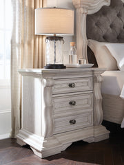 Fine Furniture & Decor - Ashley Furniture - Bruchandi Bedroom - California King Upholstered Panel Bed / Antique White - PCB948B5