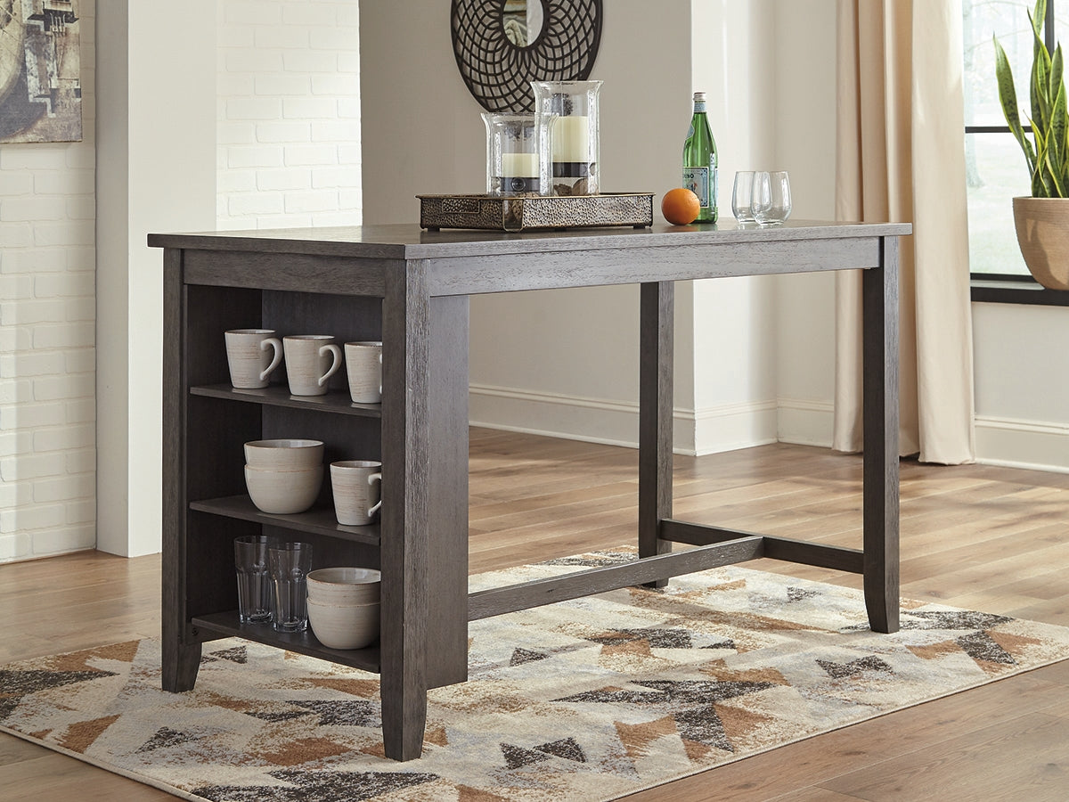 Fine Furniture & Decor - Ashley Furniture - Caitbrook Dining Room - RECT DRM Counter TBL Set(7/CN) / Gray - D388-423