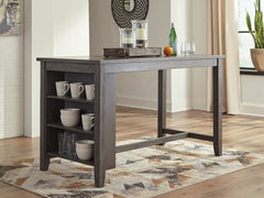 Fine Furniture & Decor - Ashley Furniture - Caitbrook Dining Room - RECT DRM Counter TBL Set(7/CN) / Gray - D388-423