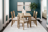 Fine Furniture & Decor - Ashley Furniture - Sanbriar Dining Room - RECT DRM Table Set (7/CN) / Light Brown - D393-425
