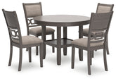 Fine Furniture & Decor - Ashley Furniture - Wrenning Dining Room - Dining Room Table Set (5/CN) / Gray - D425-225