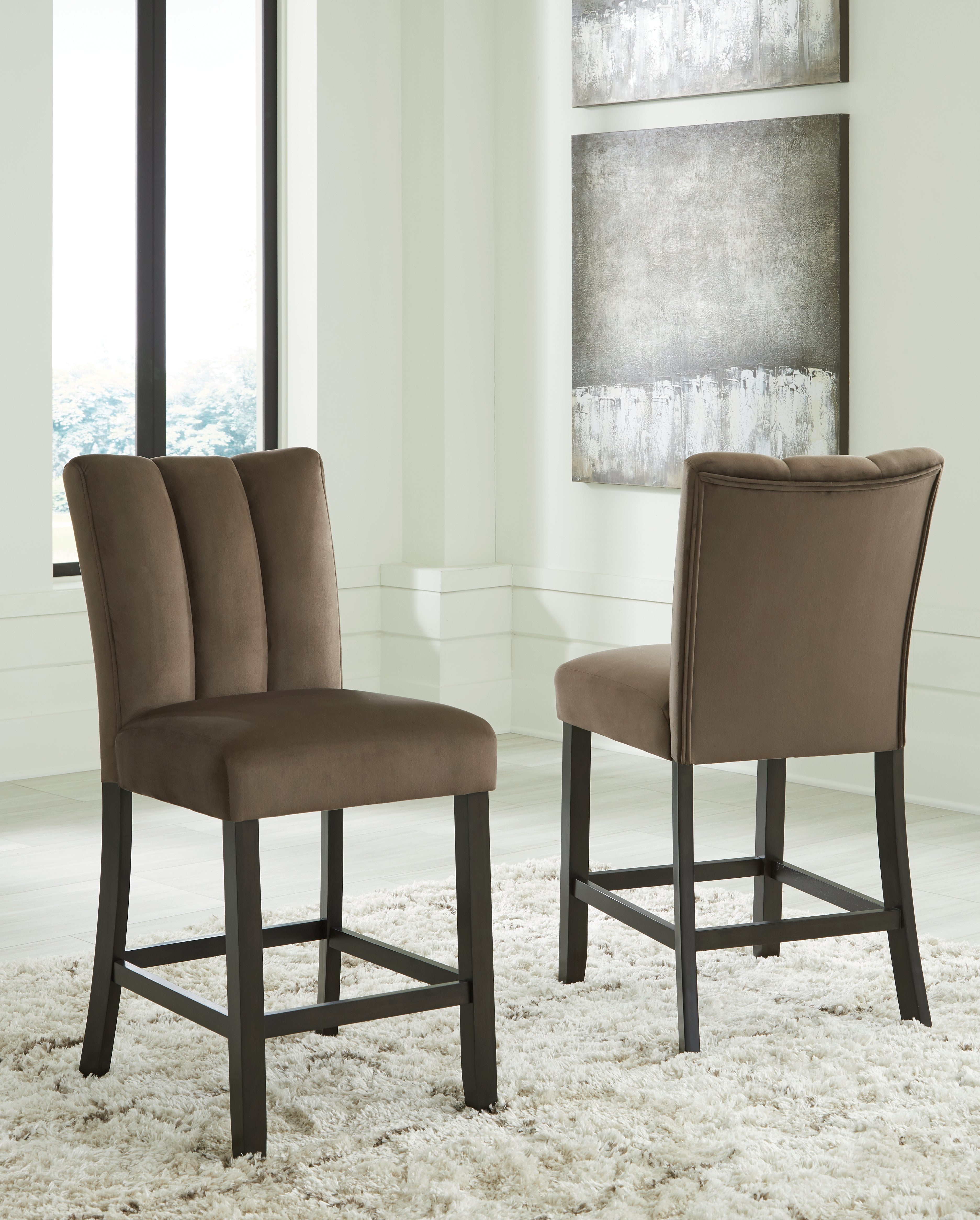 Fine Furniture & Decor - Ashley Furniture - Jeshina Counter Height Barstool (Set of 2) - Counter Height Barstool (Set of 2) / Mocha - PCD581-124X2