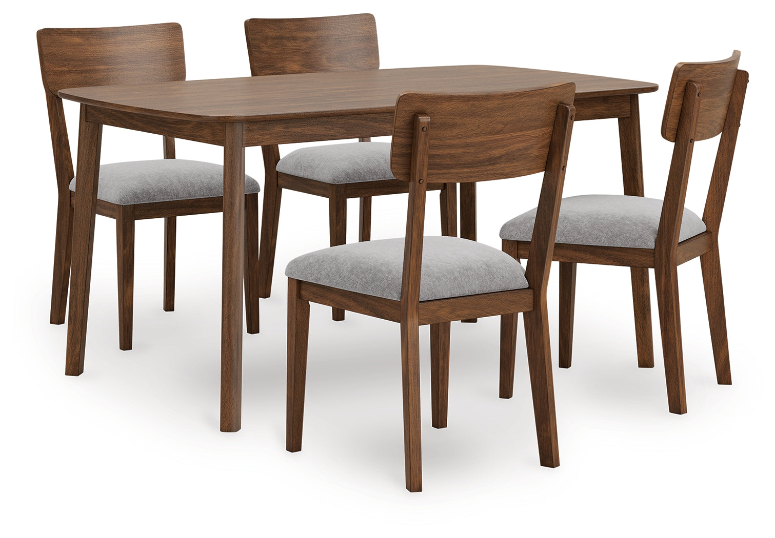 Fine Furniture & Decor - Ashley Furniture - Tameride Dining Table and 4 Chairs (Set of 5) - Dining Room Table Set (5/CN) / Brown - PCD609-225