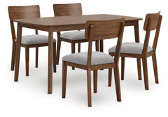 Fine Furniture & Decor - Ashley Furniture - Tameride Dining Table and 4 Chairs (Set of 5) - Dining Room Table Set (5/CN) / Brown - PCD609-225