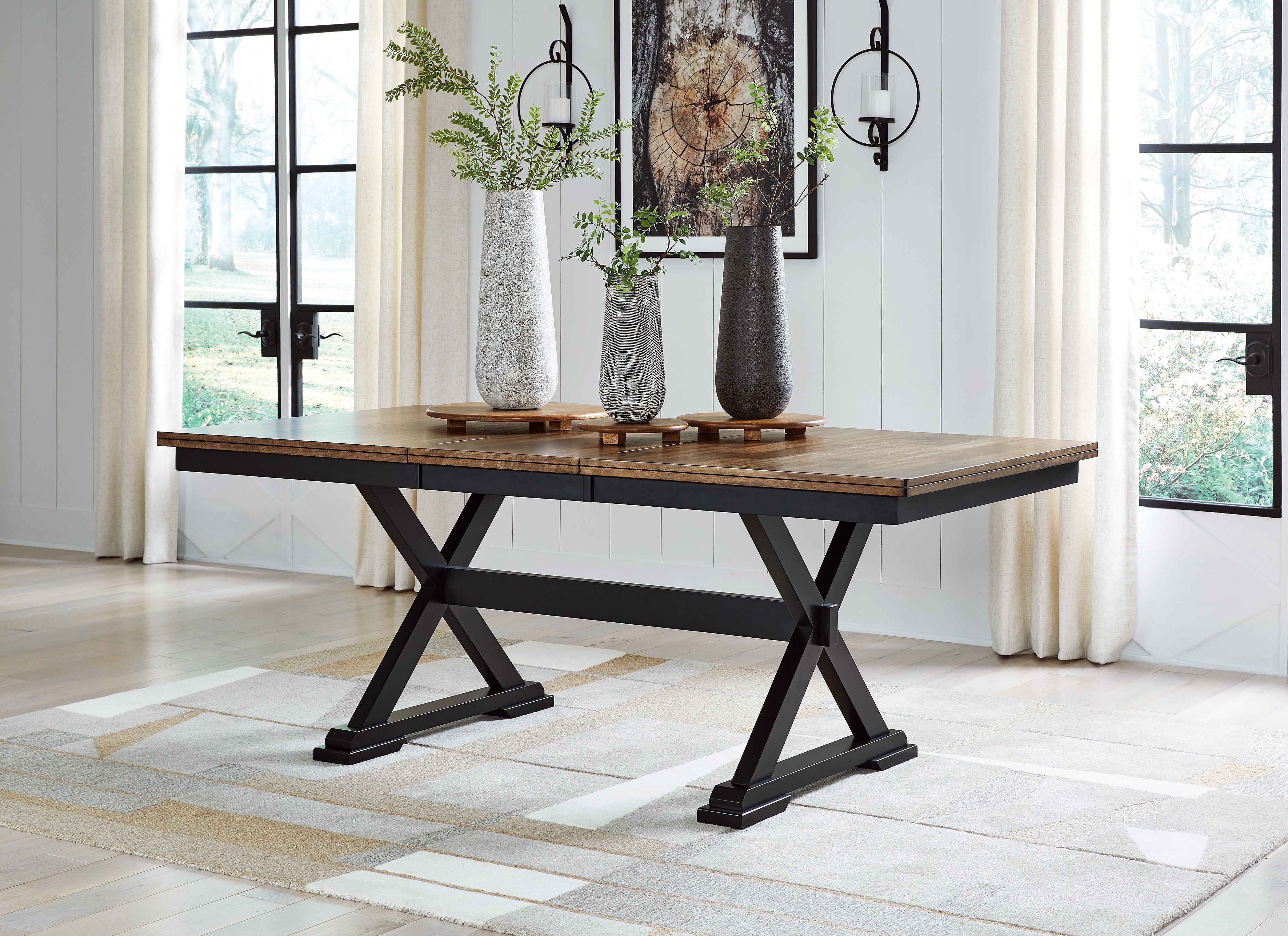 Fine Furniture & Decor - Ashley Furniture - Wildenauer Dining Room - Dining Room Buffet / Brown/Black - D634-80
