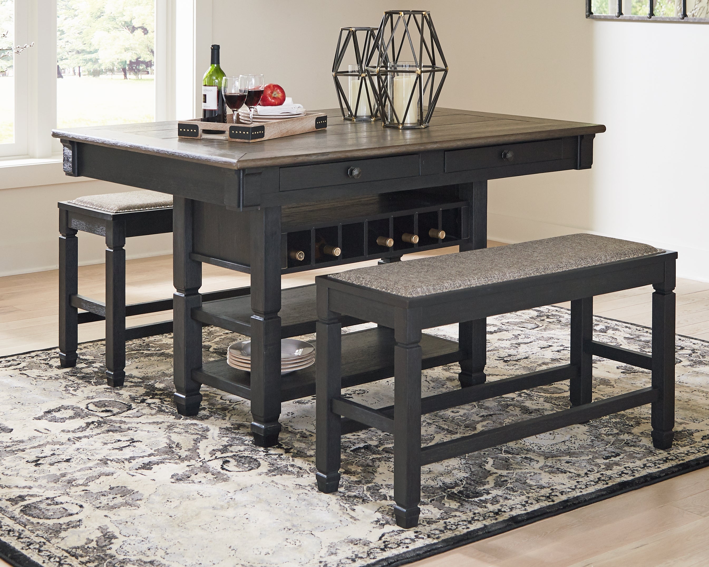 Fine Furniture & Decor - Ashley Furniture - Tyler Creek Dining Room - Dining Room Server / Black/Gray - D736-60