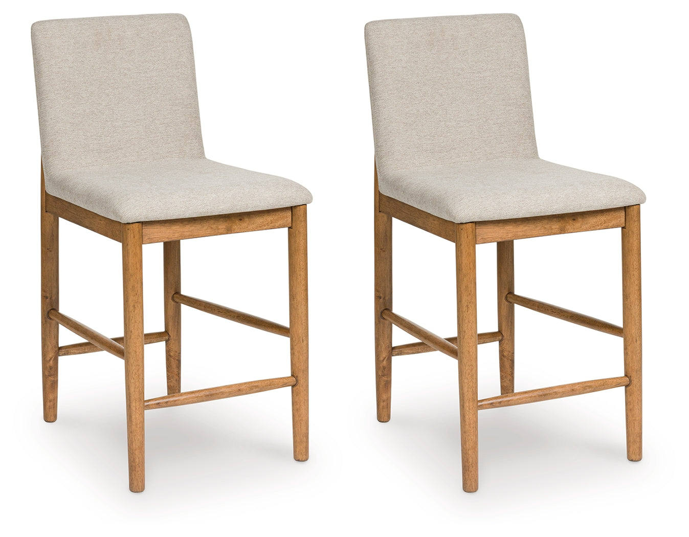 Fine Furniture & Decor - Ashley Furniture - Isanti Dining Room - Counter Height Barstool (Set of 2) / Light Brown - D752-124X2