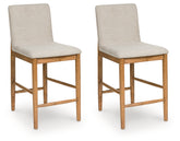 Fine Furniture & Decor - Ashley Furniture - Isanti Dining Room - Counter Height Barstool (Set of 2) / Light Brown - D752-124X2