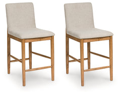 Fine Furniture & Decor - Ashley Furniture - Isanti Dining Room - Counter Height Barstool (Set of 2) / Light Brown - D752-124X2