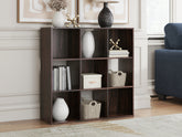 Fine Furniture & Decor - Ashley Furniture - Glosmount Nine Cube Organizer - Nine Cube Organizer / Cherry/Light Brown - EA1055-3X3