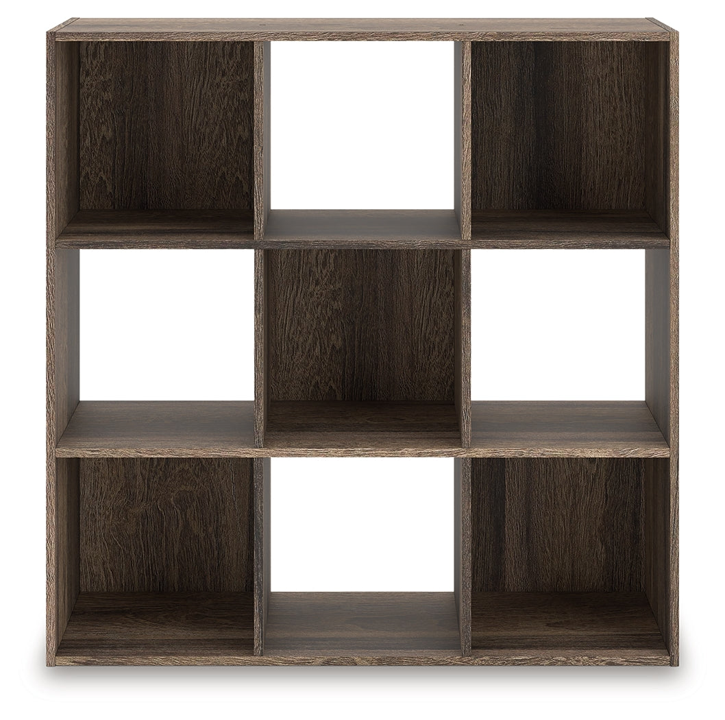Fine Furniture & Decor - Ashley Furniture - Shallifer Nine Cube Organizer - Nine Cube Organizer / Brown - EA1104-3X3