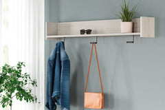 Fine Furniture & Decor - Ashley Furniture - Socalle Wall Decor - Wall Mounted Coat Rack w/Shelf / Light Natural - EA1864-151