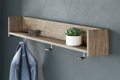 Fine Furniture & Decor - Ashley Furniture - Oliah Wall Decor - Wall Mounted Coat Rack w/Shelf / Natural - EA2270-151