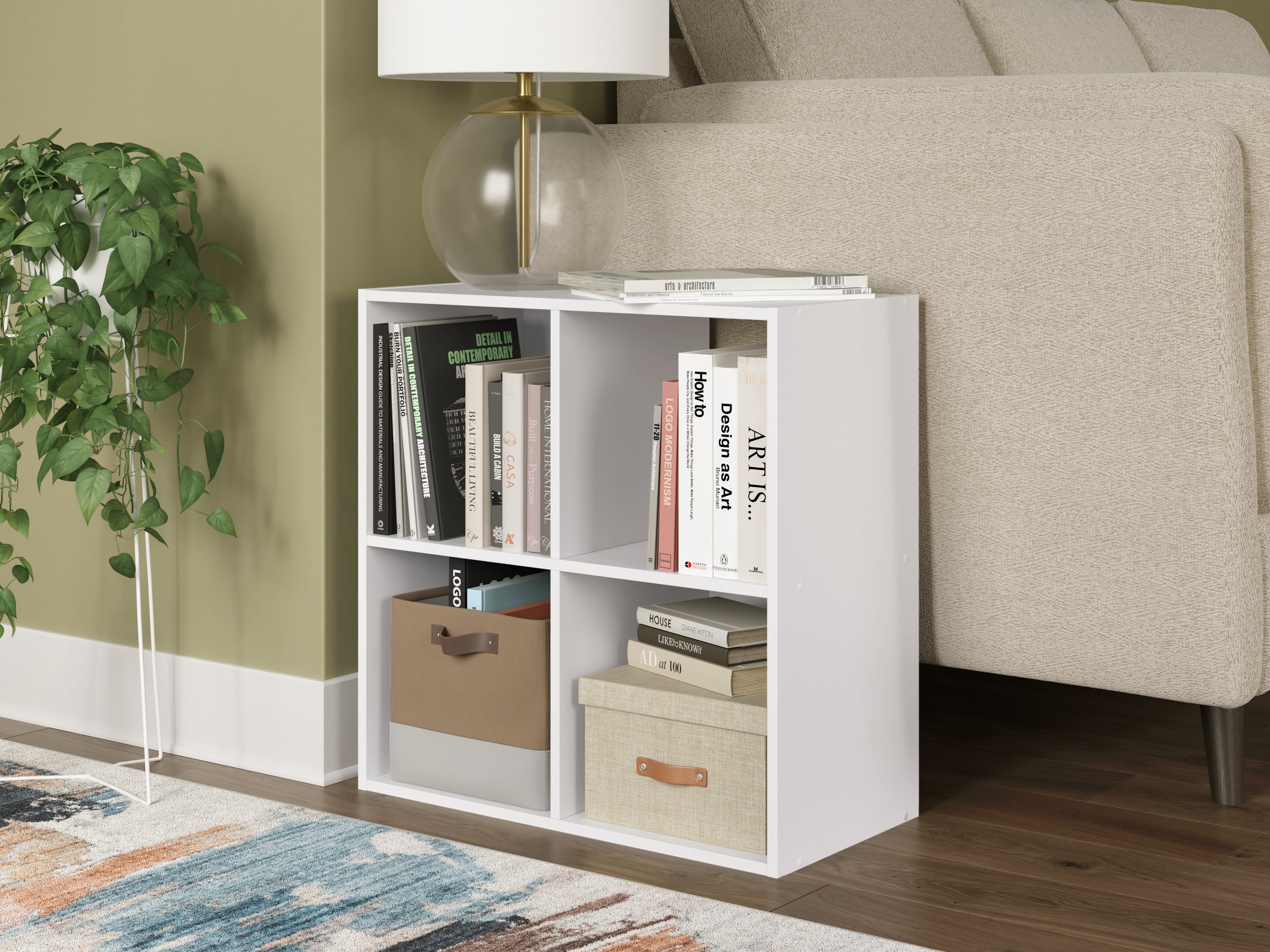 Fine Furniture & Decor - Ashley Furniture - Onita Four Cube Organizer - Four Cube Organizer / White - EA9630-2X2
